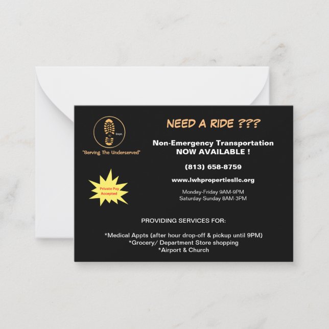 L.W.H. Egendom, LLC-postflygare för bostäder Anteckningskort (Framsida)