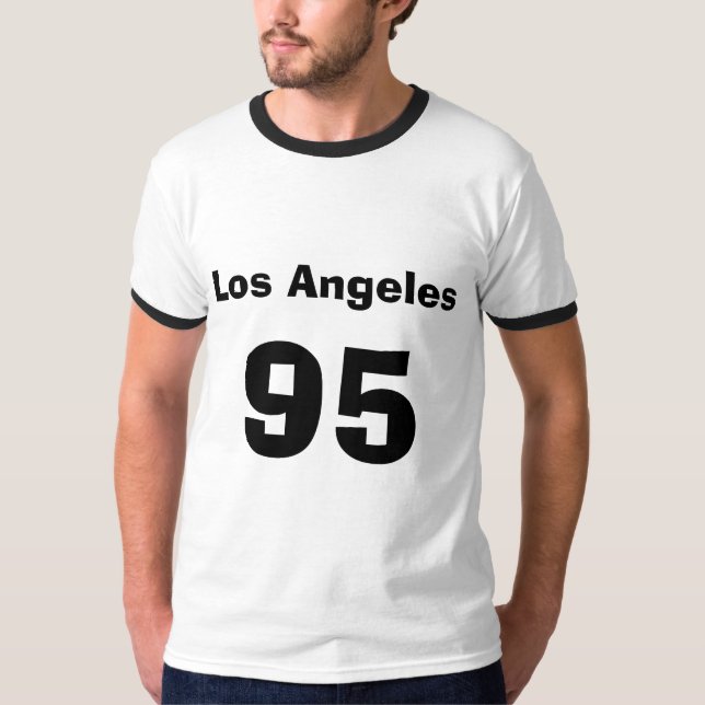 LA 95 Fram- och Bakringande Linne T Shirt (Framsida)