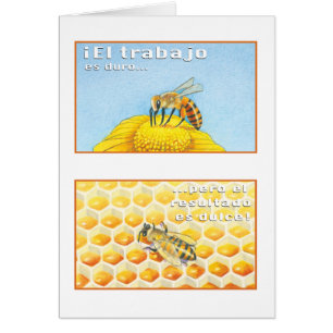 La Abeja, tarjeta Hälsningskort