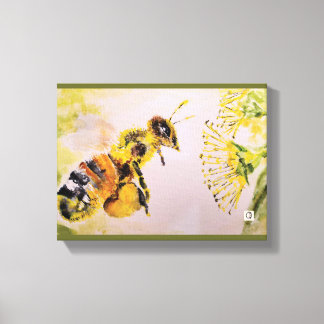 la abeja y la flor canvastryck