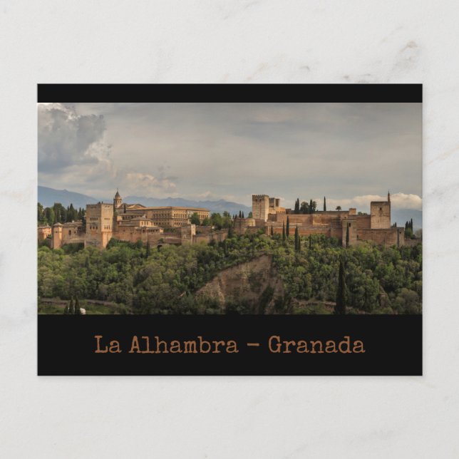 La Alhambra, Granada, Spanien Vykort (Framsida)