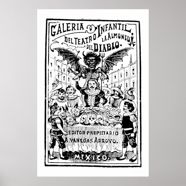 La Almoned del Diablo av José Guadalupe Posada Poster (Framsidan)