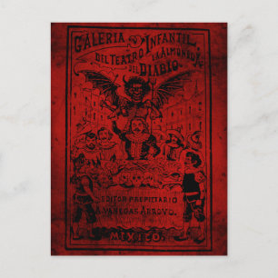 La Almoned del Diablo av José Guadalupe Posada Vykort