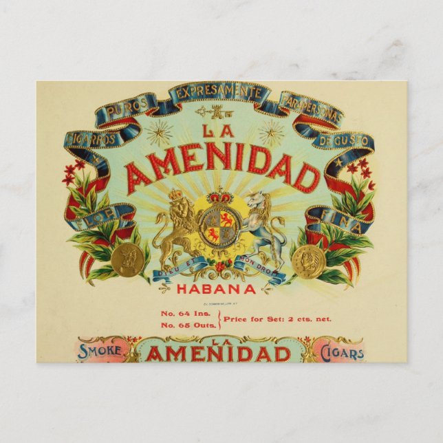 La Amenidad Cigars Vykort (Framsida)