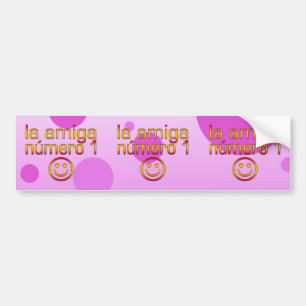 La Amiga Número 1 i spanjorflaggafärger för Bildekal