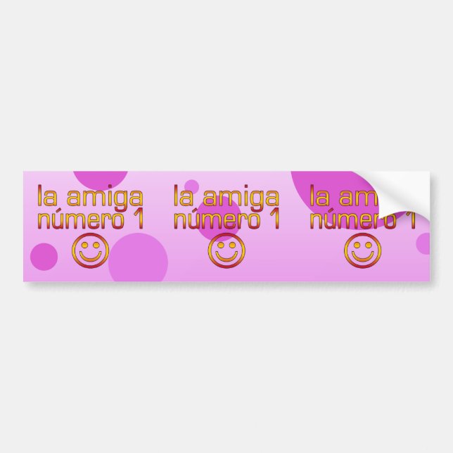 La Amiga Número 1 i spanjorflaggafärger för Bildekal (Framsidan)
