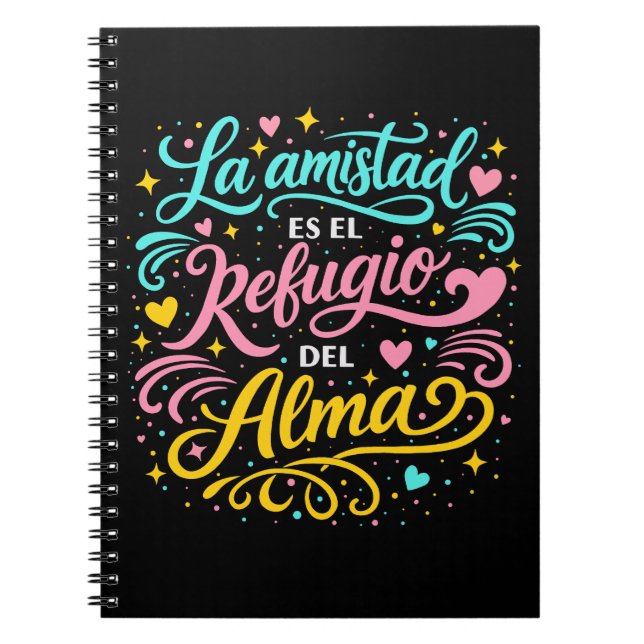 La amistad es el refugio del alma anteckningsbok (Framsidan)