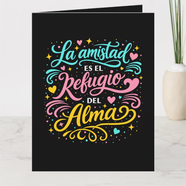 La amistad es el refugio del alma kort (Framsida)