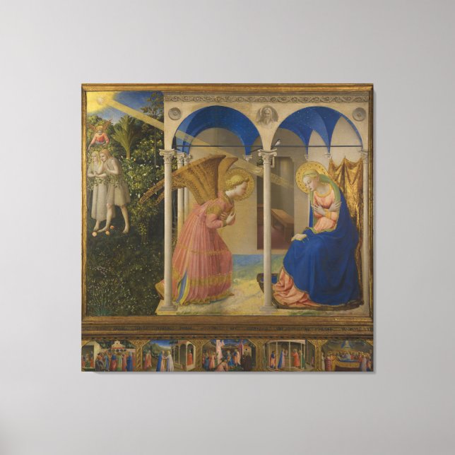 La Anunciación av Fra Beato Angelico Canvastryck (Framsida)