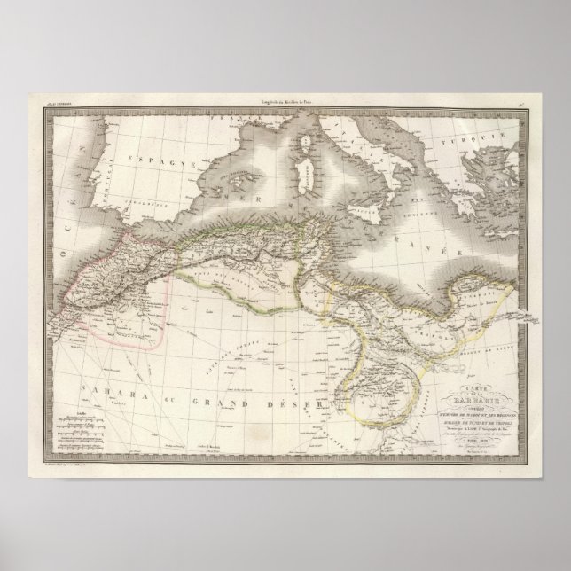 La Barbarie - norra Afrikan Poster (Framsidan)