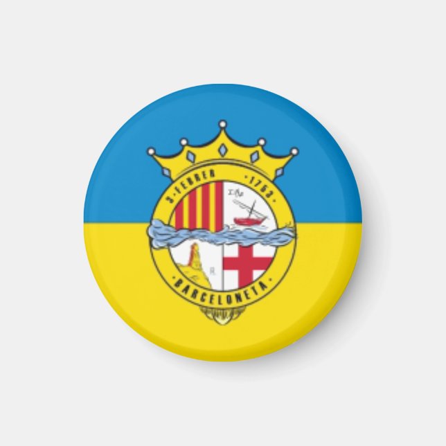 La Barcelona (flagga, grannskapet i Barcelona) Magnet (Framsidan)