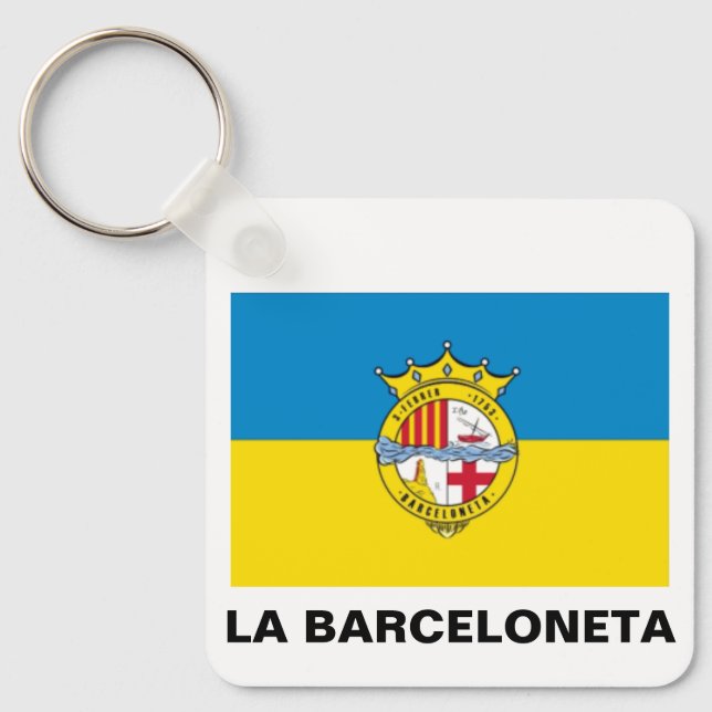 La Barcelona (flagga, grannskapet i Barcelona) Nyckelring (Framsida)