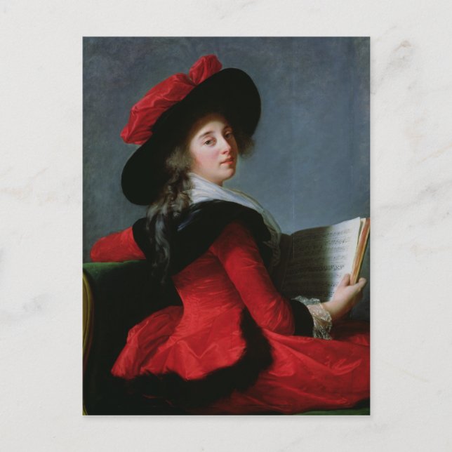 La Baronne de Crussol, 1785 Vykort (Framsida)