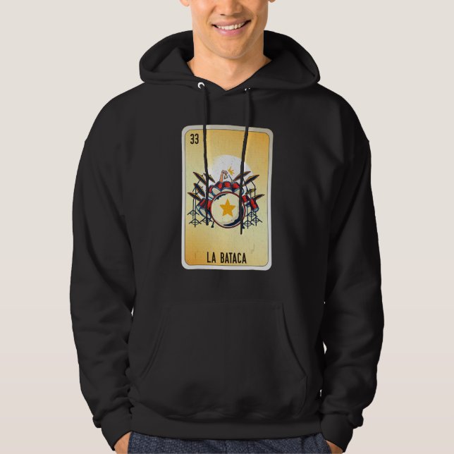 La Bataca Mexican Slang Lottery Bingo Cards Hoodie (Framsida)