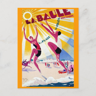 La Baule Vintage Fransk Travel Poster Vykort