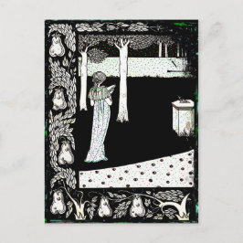 La Beale Isolde Reading in Garden Vykort