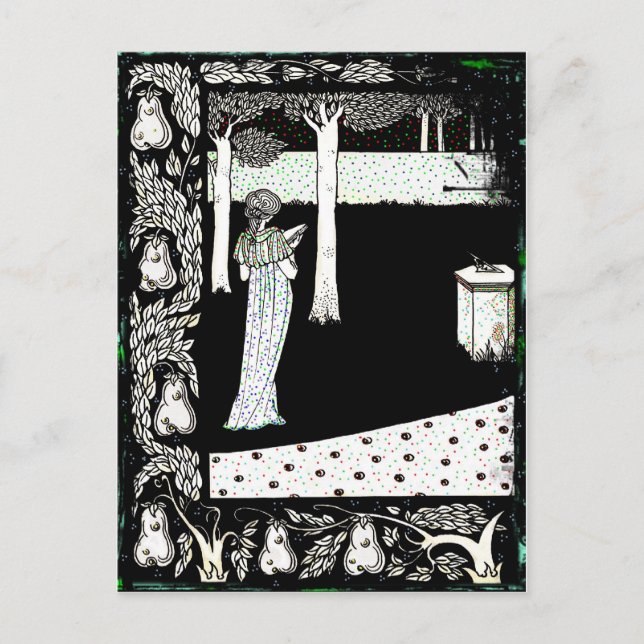 La Beale Isolde Reading in Garden Vykort (Framsida)