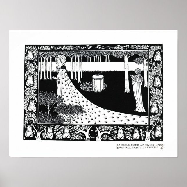 La Beale Isoud i Joyous Gard, illustration från Poster (Framsidan)