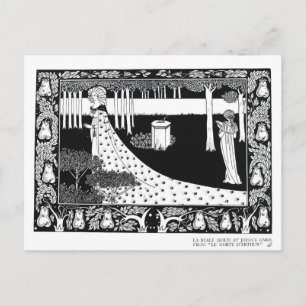 La Beale Isoud i Joyous Gard, illustration från Vykort