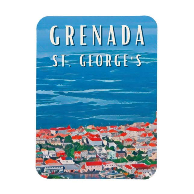 La beauté tropicale de Grenade à Saint George's Magnet (Vertikal)