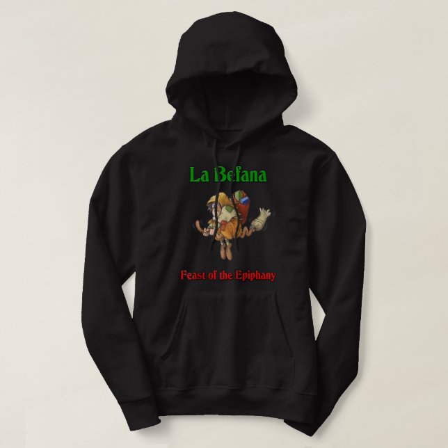 La Befana-festen Epiphany Raglan Baseball Te Hoodie (Design framsida)
