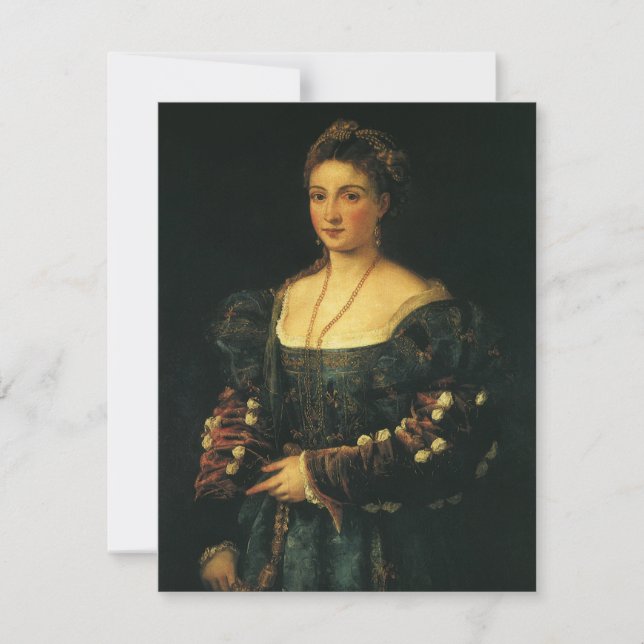 La Bella, hertiginna av Urbino av Titian (Framsida)