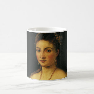 La Bella, hertiginna av Urbino av Titian Kaffemugg