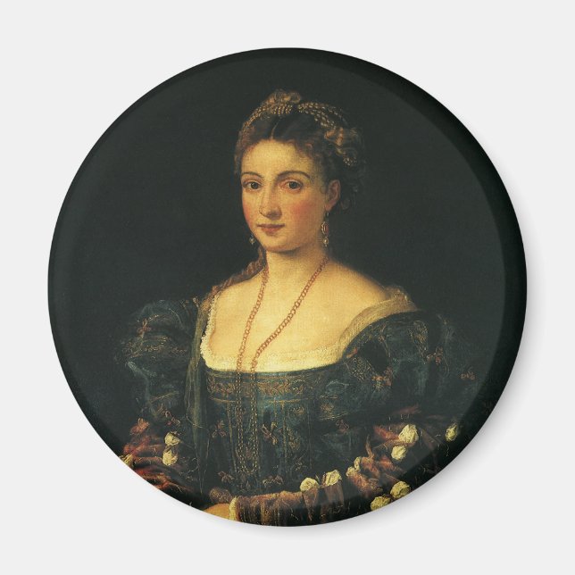 La Bella, hertiginna av Urbino av Titian Magnet (Framsidan)