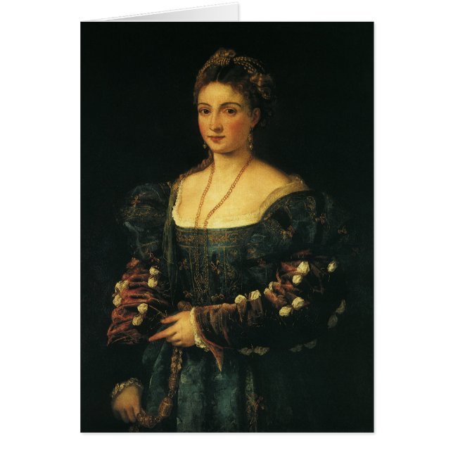 La Bella, hertiginnan Urbino av titian Hälsningskort (Framsidan)