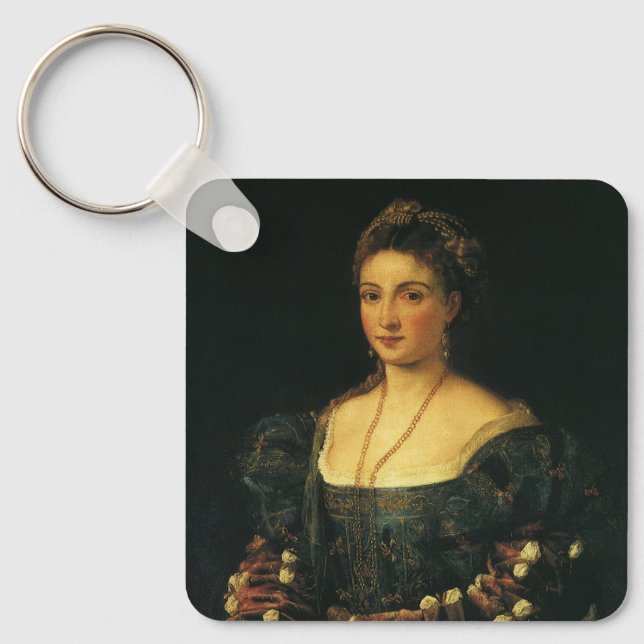 La Bella, hertiginnan Urbino av titian Nyckelring (Framsida)