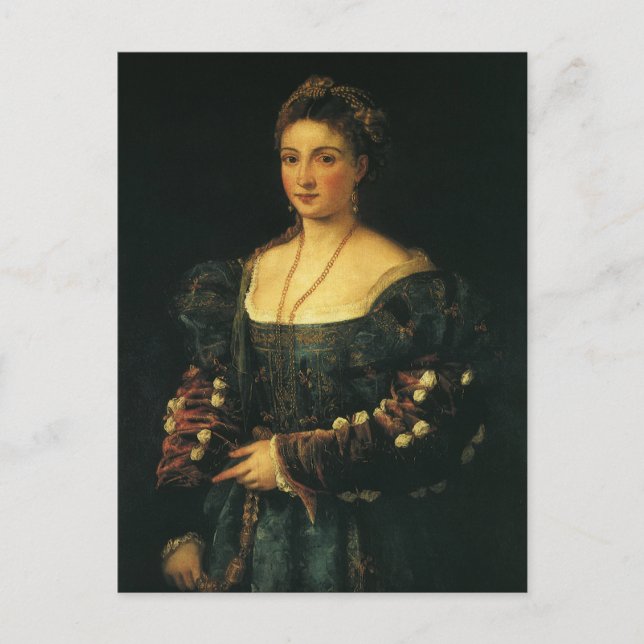 La Bella, hertiginnan Urbino av titian Vykort (Framsida)