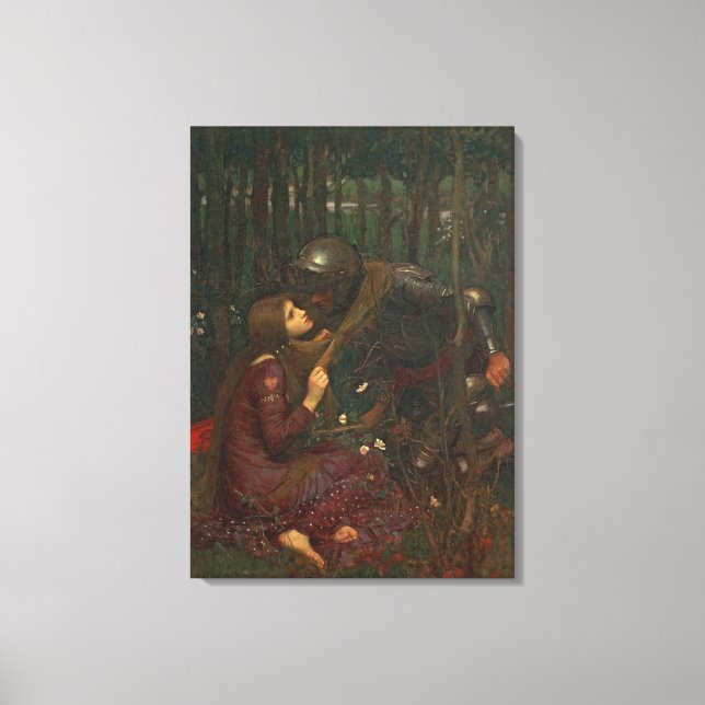 La Belle Dame Sans Merci, 1893 (olja på arbetsyta) Canvastryck (Framsida)