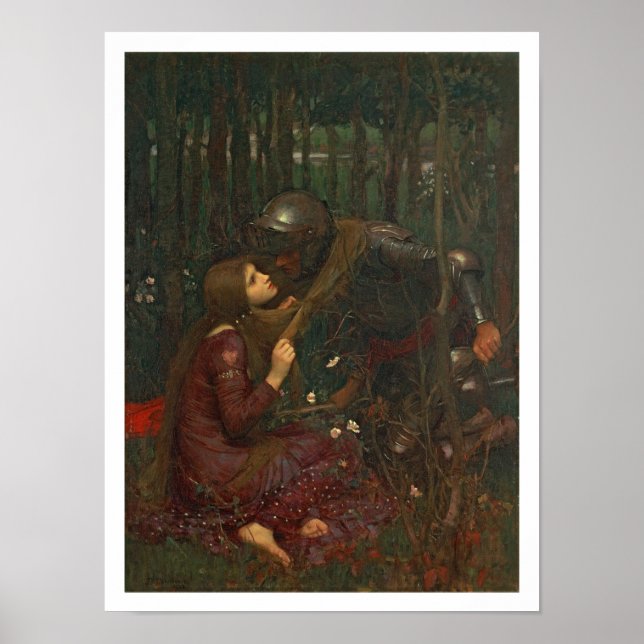 La Belle Dame Sans Merci, 1893 (olja på arbetsyta) Poster (Framsidan)