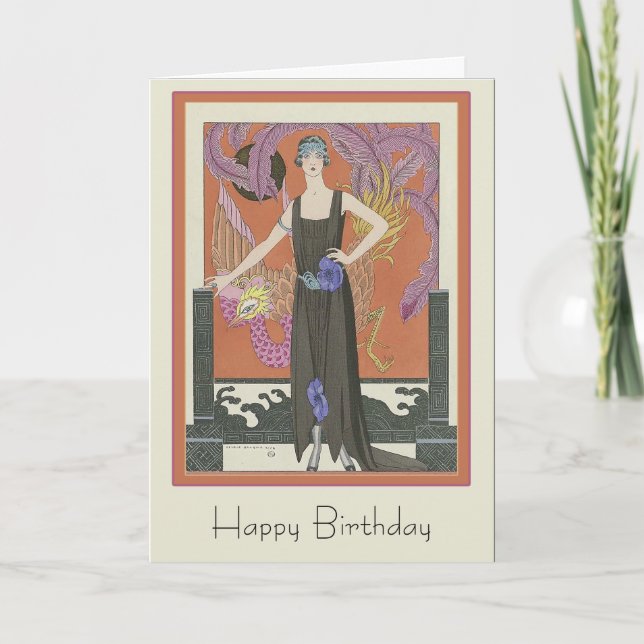 La Belle Dame Sans Merci 1921 av Georges Barbier Kort (Framsida)