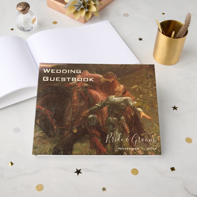 La Belle Dame sans Merci av Frank Dicksee Bröllop Gästböcker (Framsida Öppen)