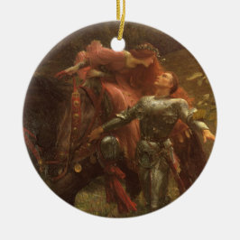 La Belle Dame sans Merci av Frank Dicksee Frieri Julgransprydnad Keramik