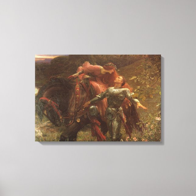 La Belle Dame sans Merci av Herr Frank Dicksee Canvastryck (Framsida)