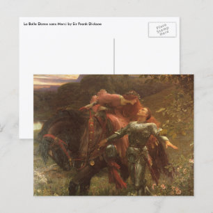 La Belle Dame sans Merci av Herr Frank Dicksee Vykort