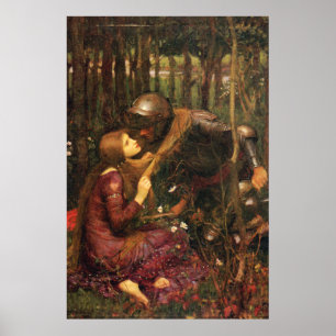 La Belle Dame sans Merci, av J W Waterhouse Poster