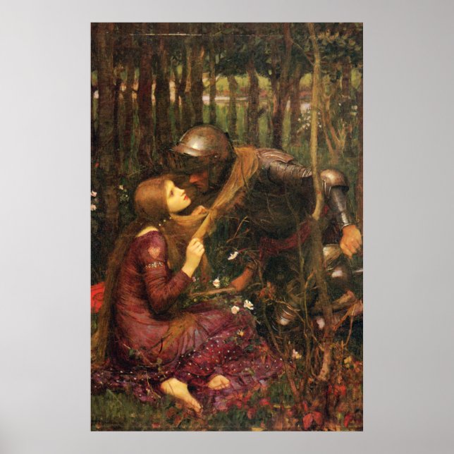 La Belle Dame sans Merci, av J W Waterhouse Poster (Framsidan)
