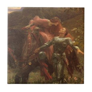 La Belle Dame sans Merci av Sir Frank Dicksee Kakelplatta