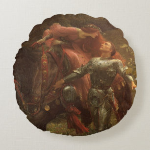 La Belle Dame sans Merci av Sir Frank Dicksee Rund Kudde