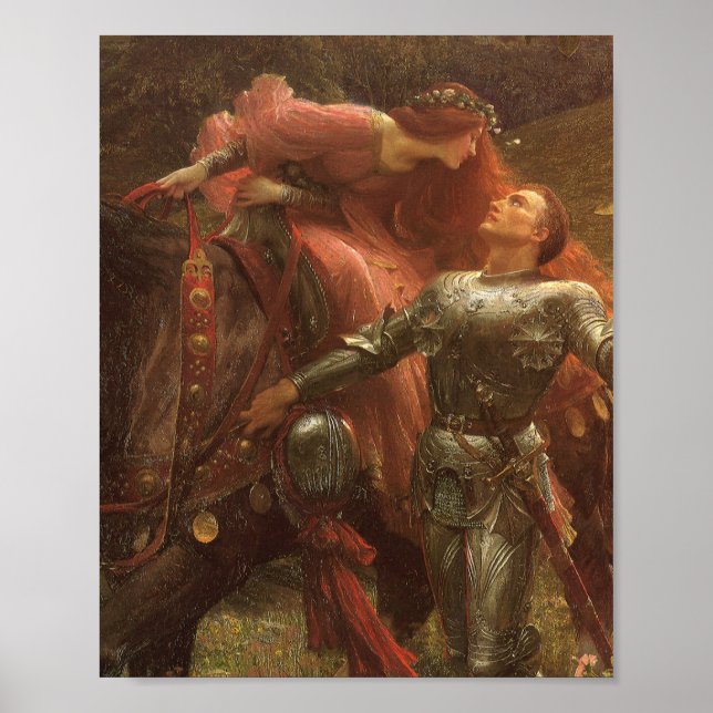 La Belle Dame Sans Merci Herr Frank Dicksee Poster (Framsidan)