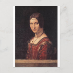La Belle Ferronniere av Leonardo Da Vinci Vykort