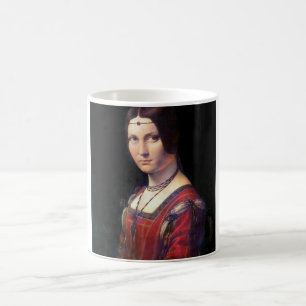 La Belle Ferronniere, Leonardo da Vinci Kaffemugg