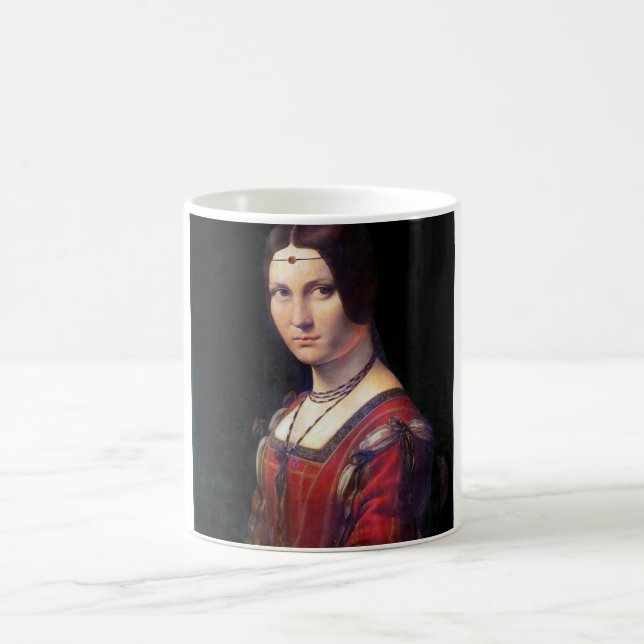 La Belle Ferronniere, Leonardo da Vinci Kaffemugg (Center)