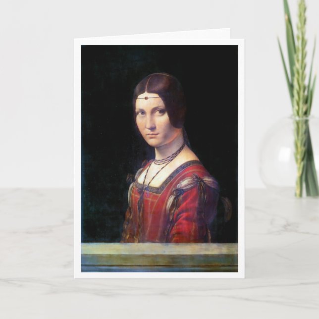 La Belle Ferronniere, Leonardo da Vinci Kort (Framsida)
