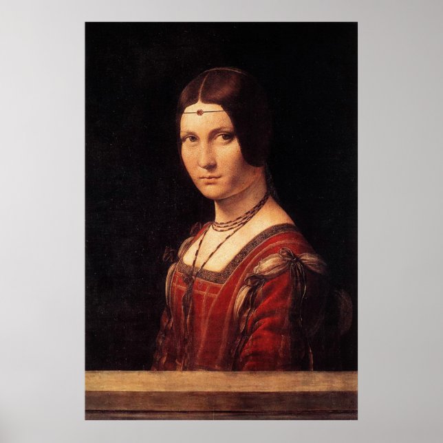 la belle ferronniere, Leonardo da Vinci Poster (Framsidan)