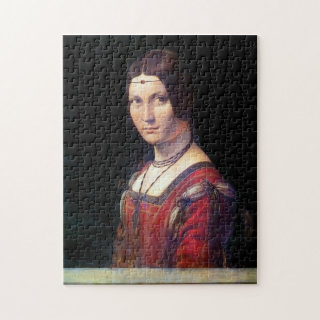 La Belle Ferronniere, Leonardo da Vinci Pussel (Vertikal)