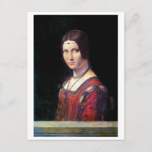 La Belle Ferronnière, Leonardo da Vinci Vykort